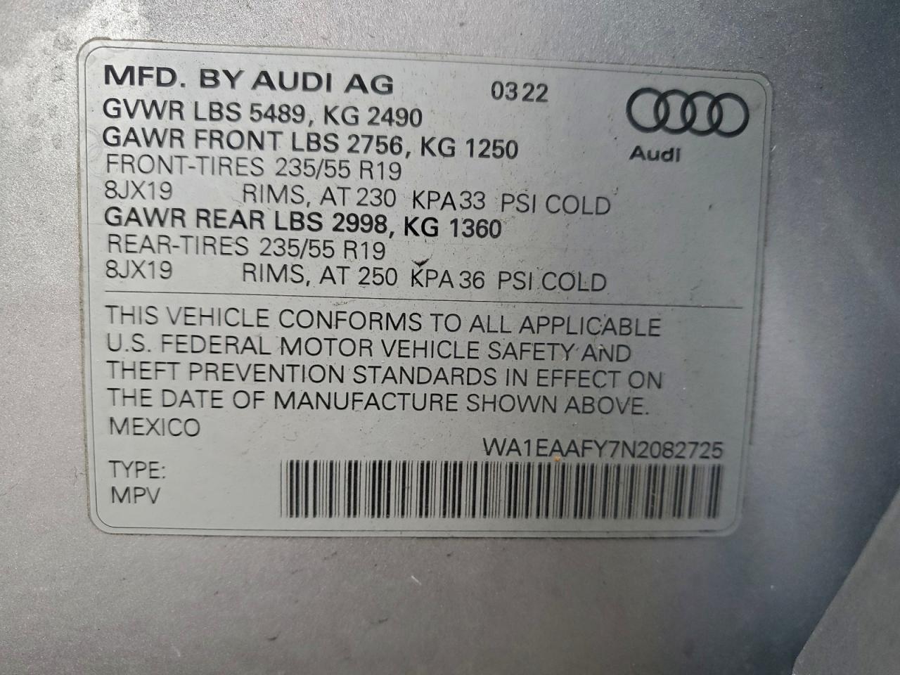 2022 AUDI Q5