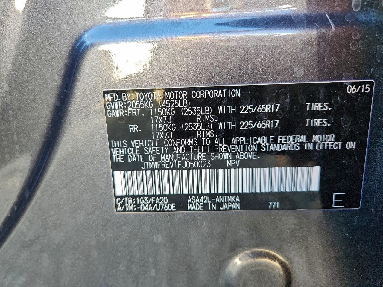 2015 TOYOTA RAV4