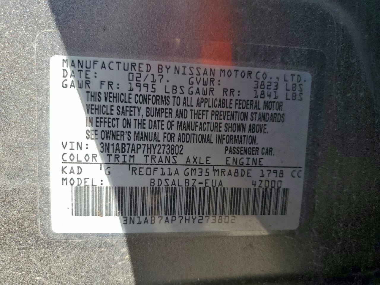 2017 NISSAN SENTRA