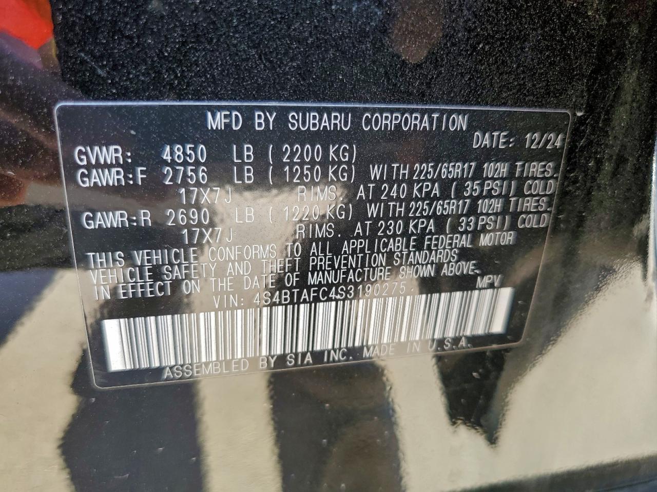 2025 SUBARU Outback