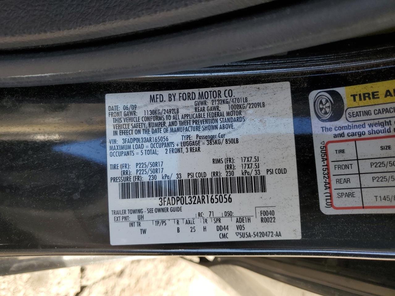 2010 FORD FUSION