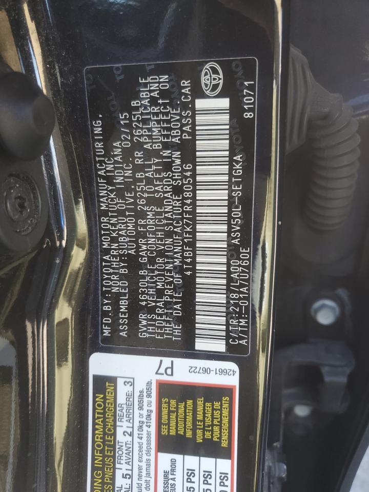 2015 TOYOTA CAMRY