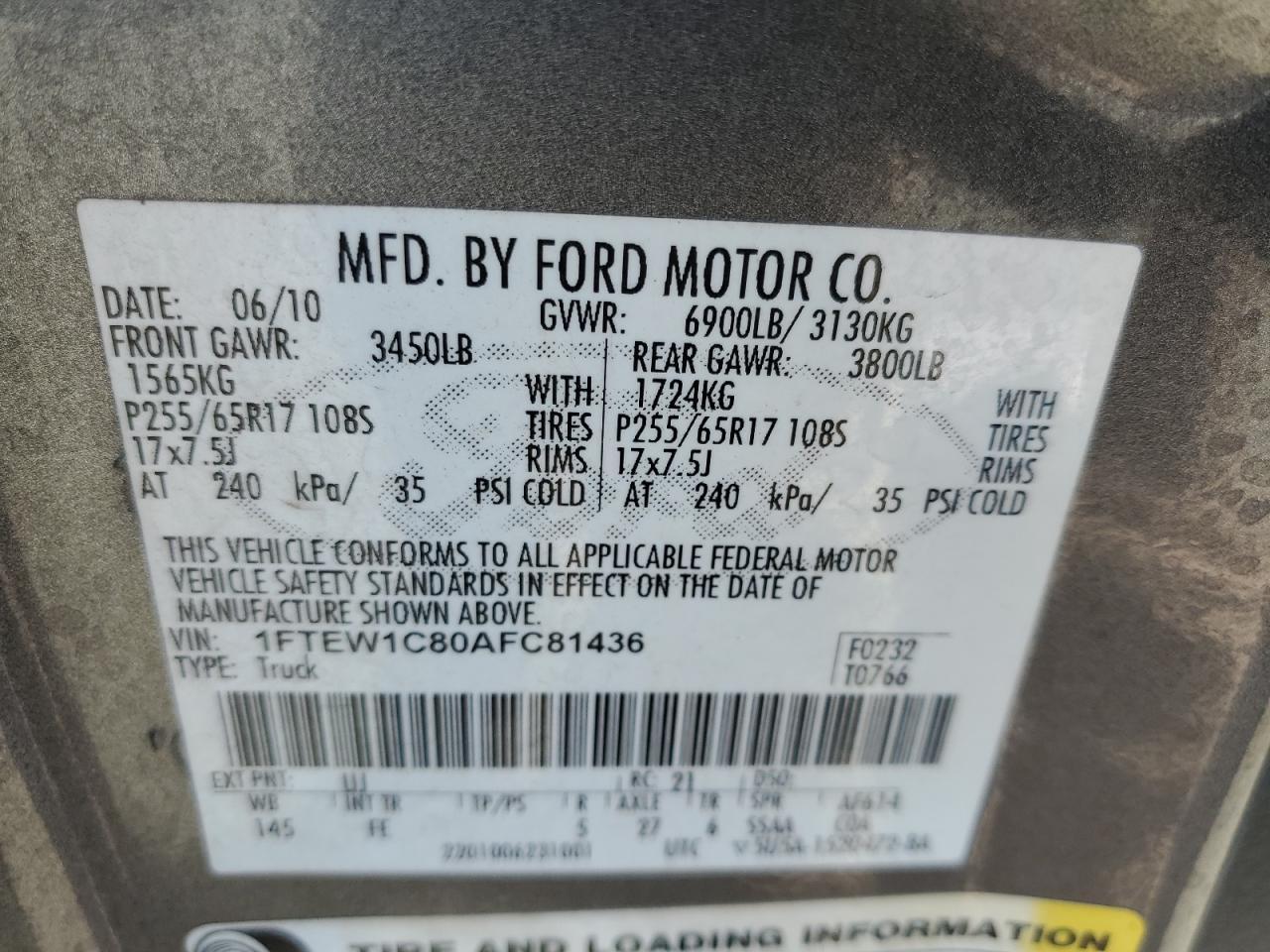 2010 FORD F-150