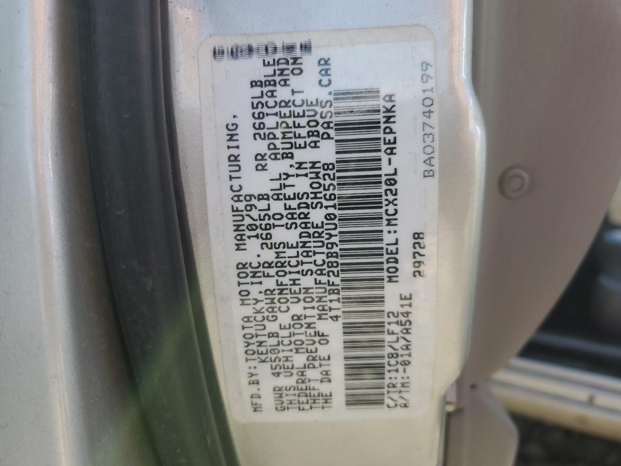 2000 TOYOTA Avalon