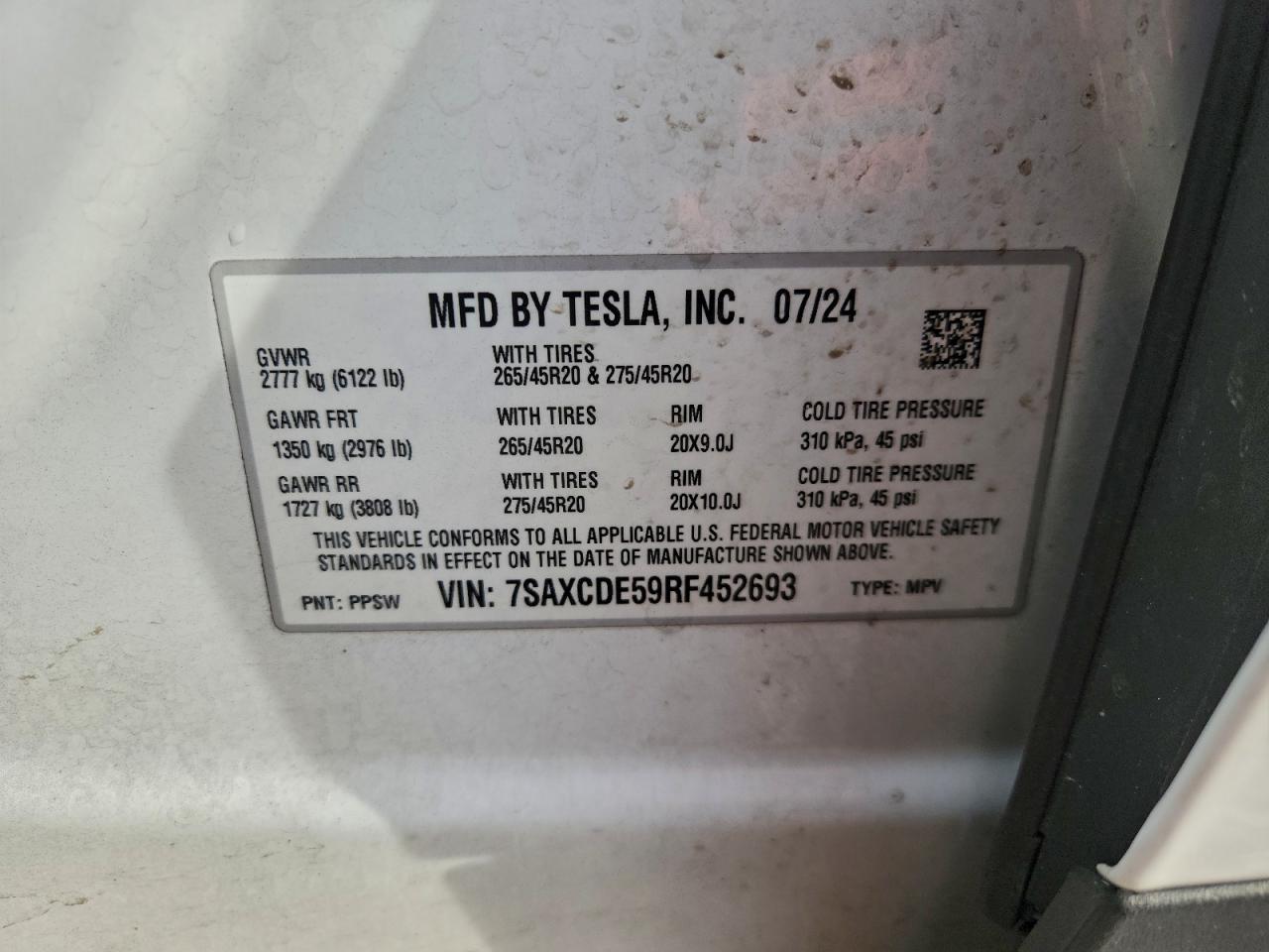 2024 TESLA MODEL X