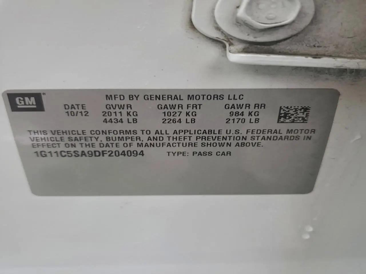 2013 CHEVROLET MALIBU