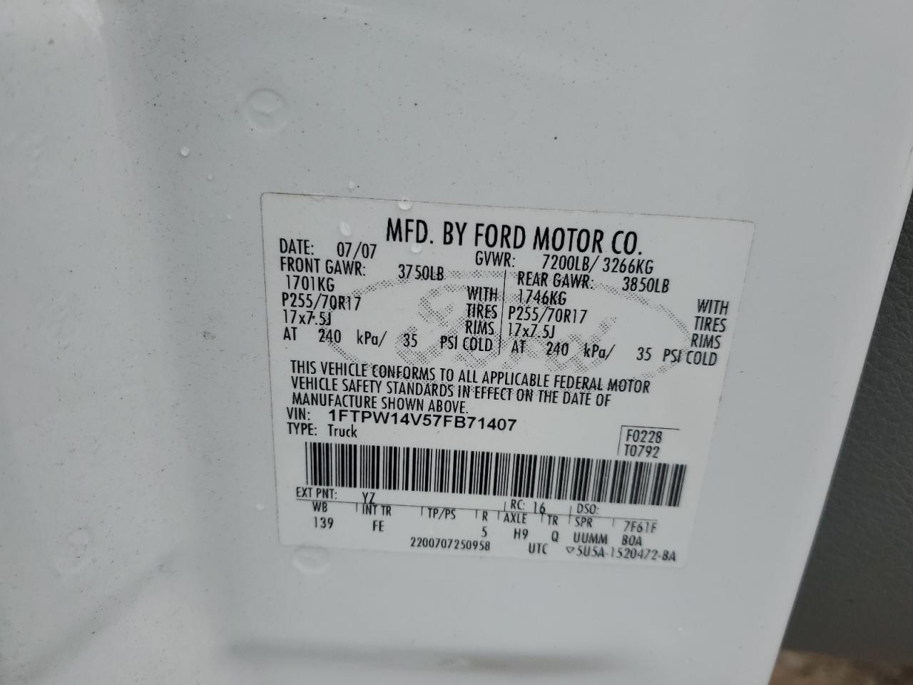 2007 FORD F-150