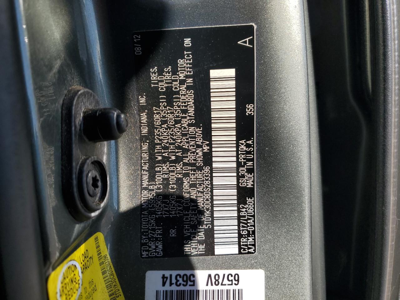 2013 TOYOTA SIENNA