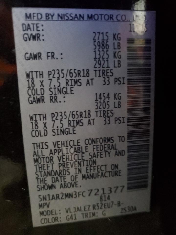 2015 NISSAN PATHFINDER