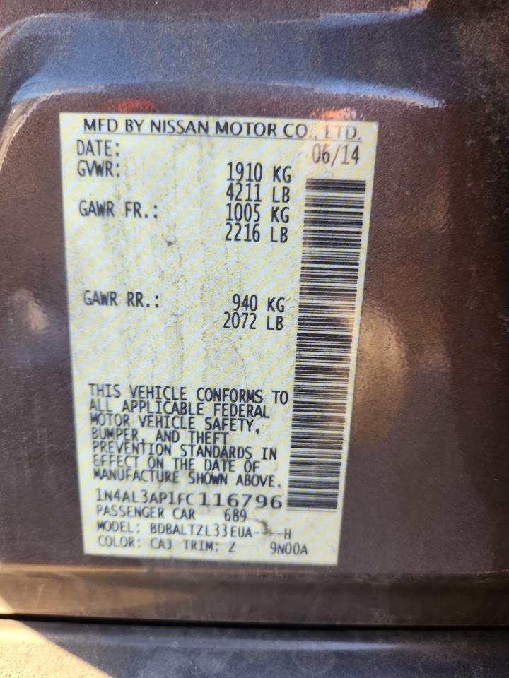 2015 NISSAN ALTIMA