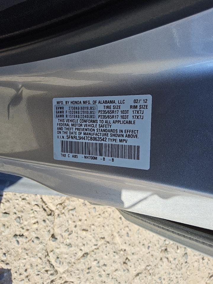 2012 HONDA ODYSSEY