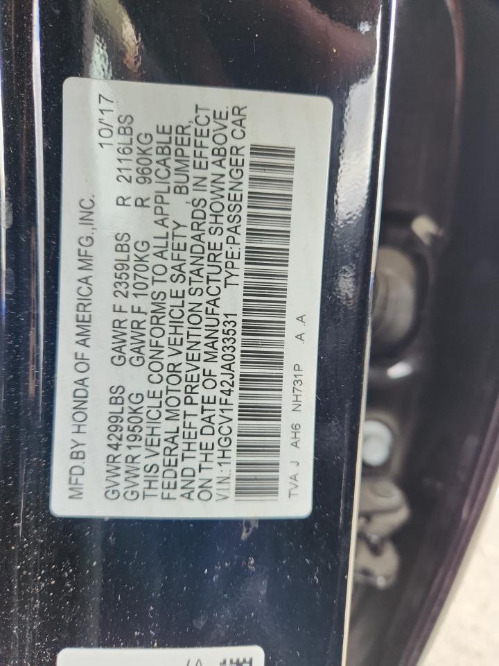 2018 HONDA ACCORD