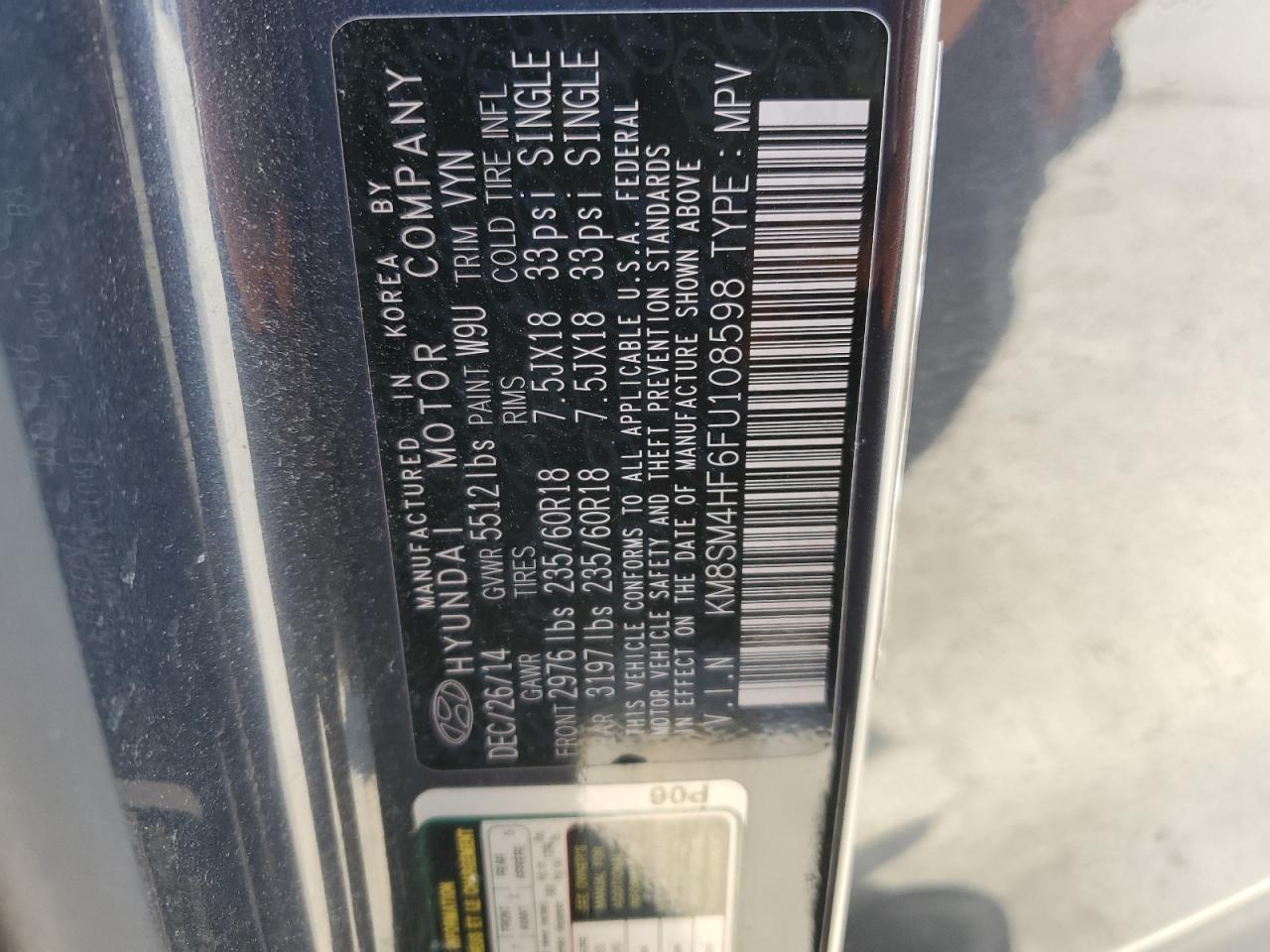 2015 HYUNDAI SANTA FE