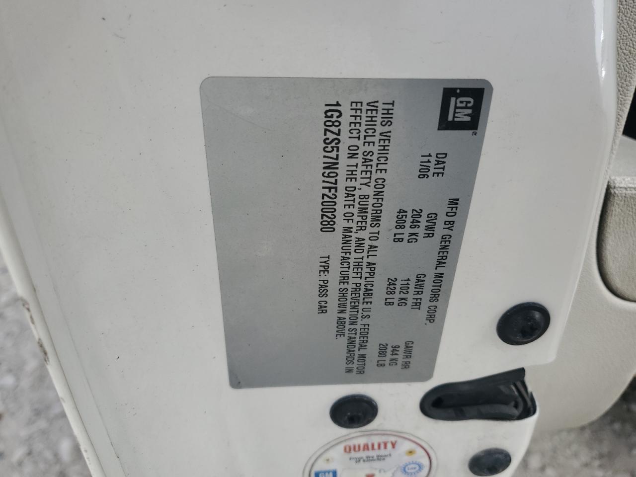 2007 SATURN Aura