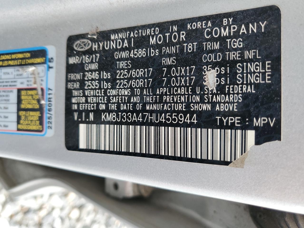 2017 HYUNDAI TUCSON