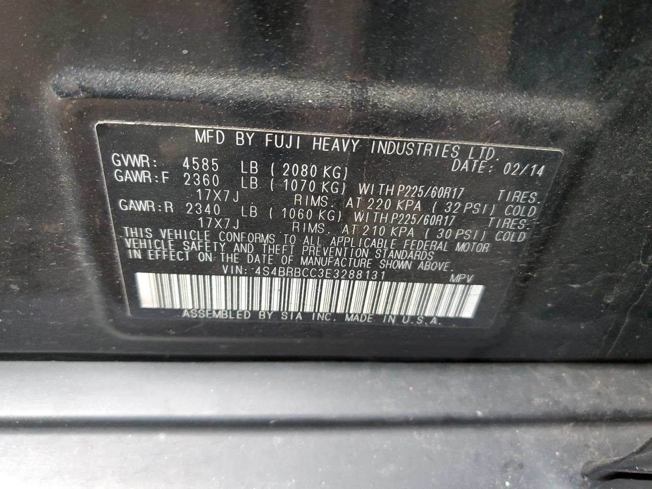 2014 SUBARU Outback