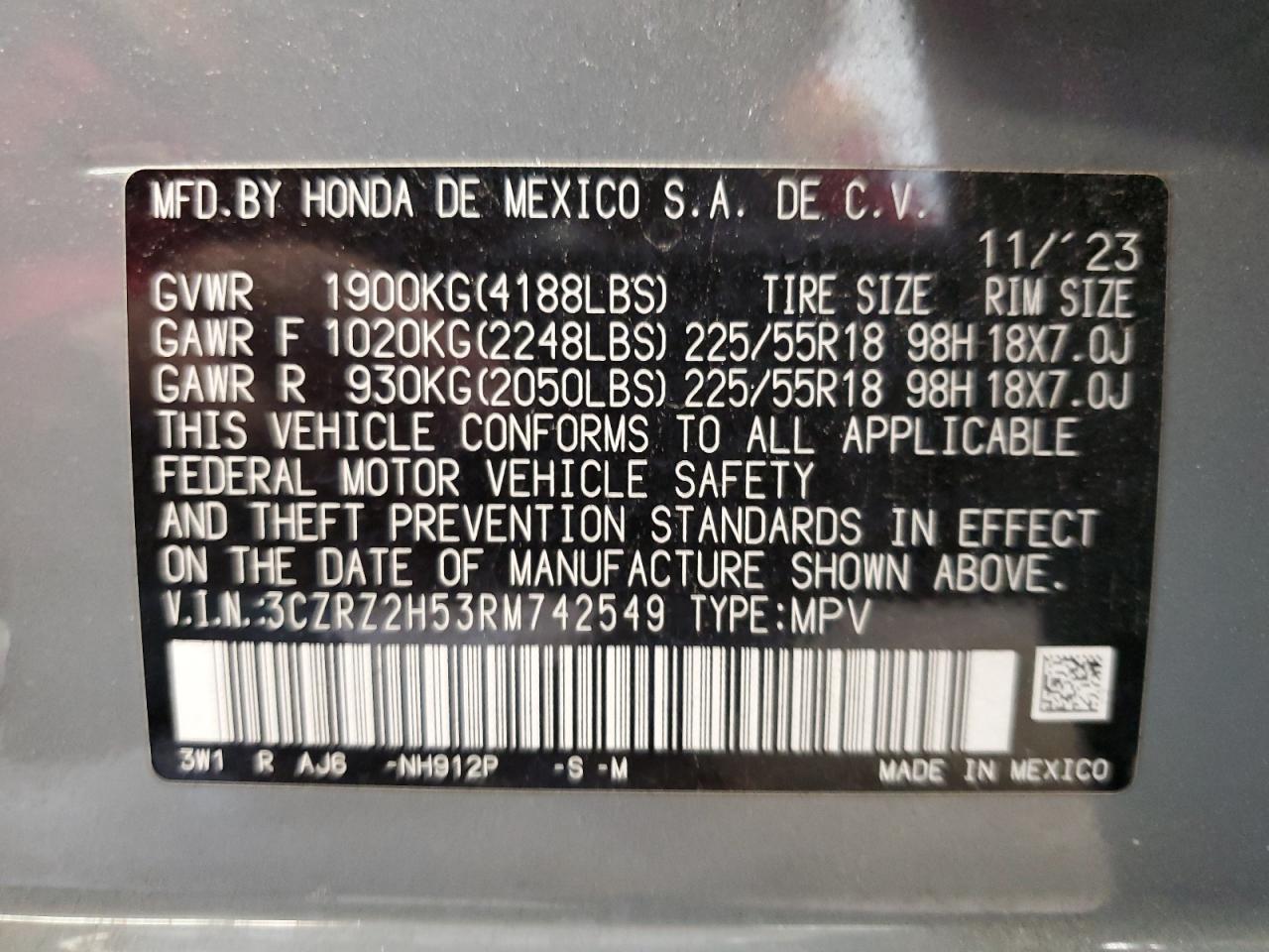 2024 HONDA HR-V