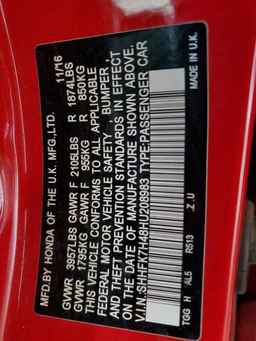 2017 HONDA CIVIC