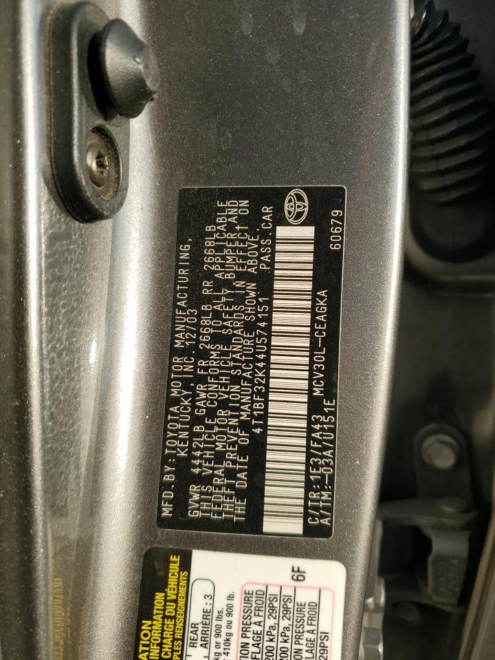 2004 TOYOTA CAMRY