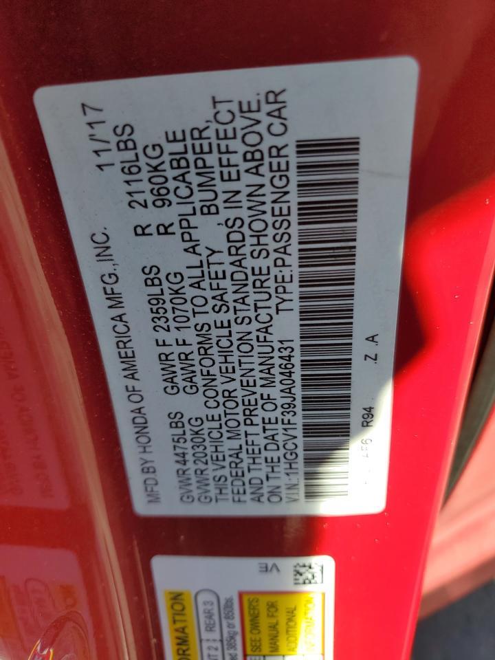 2018 HONDA ACCORD