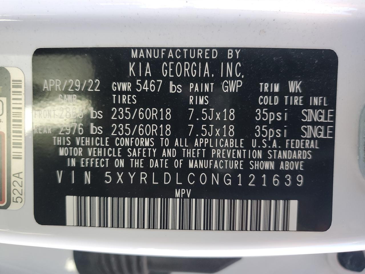 2022 KIA SORENTO