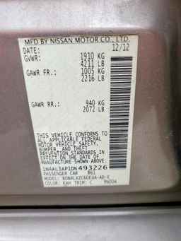 2013 NISSAN ALTIMA