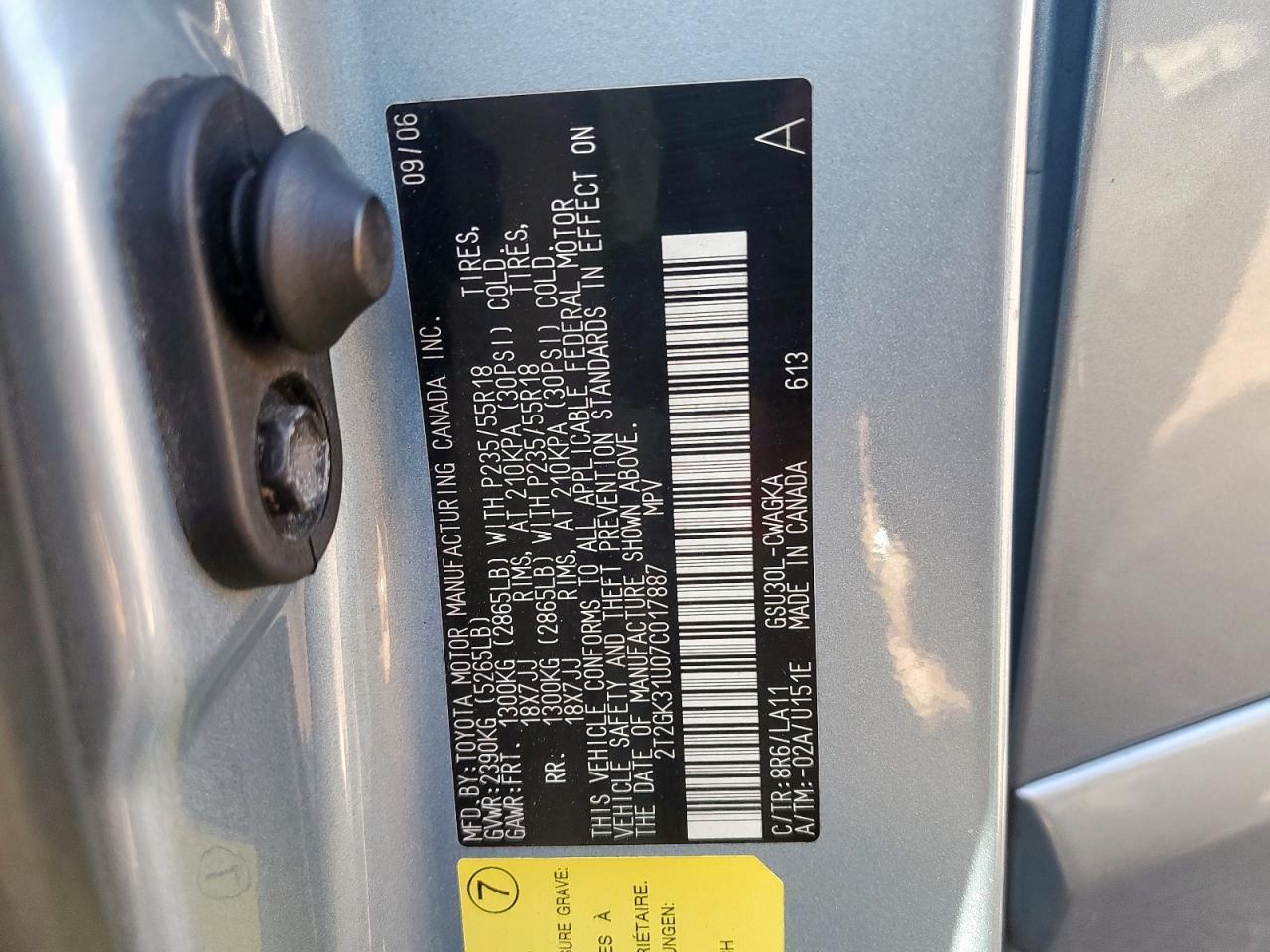2007 LEXUS RX 350