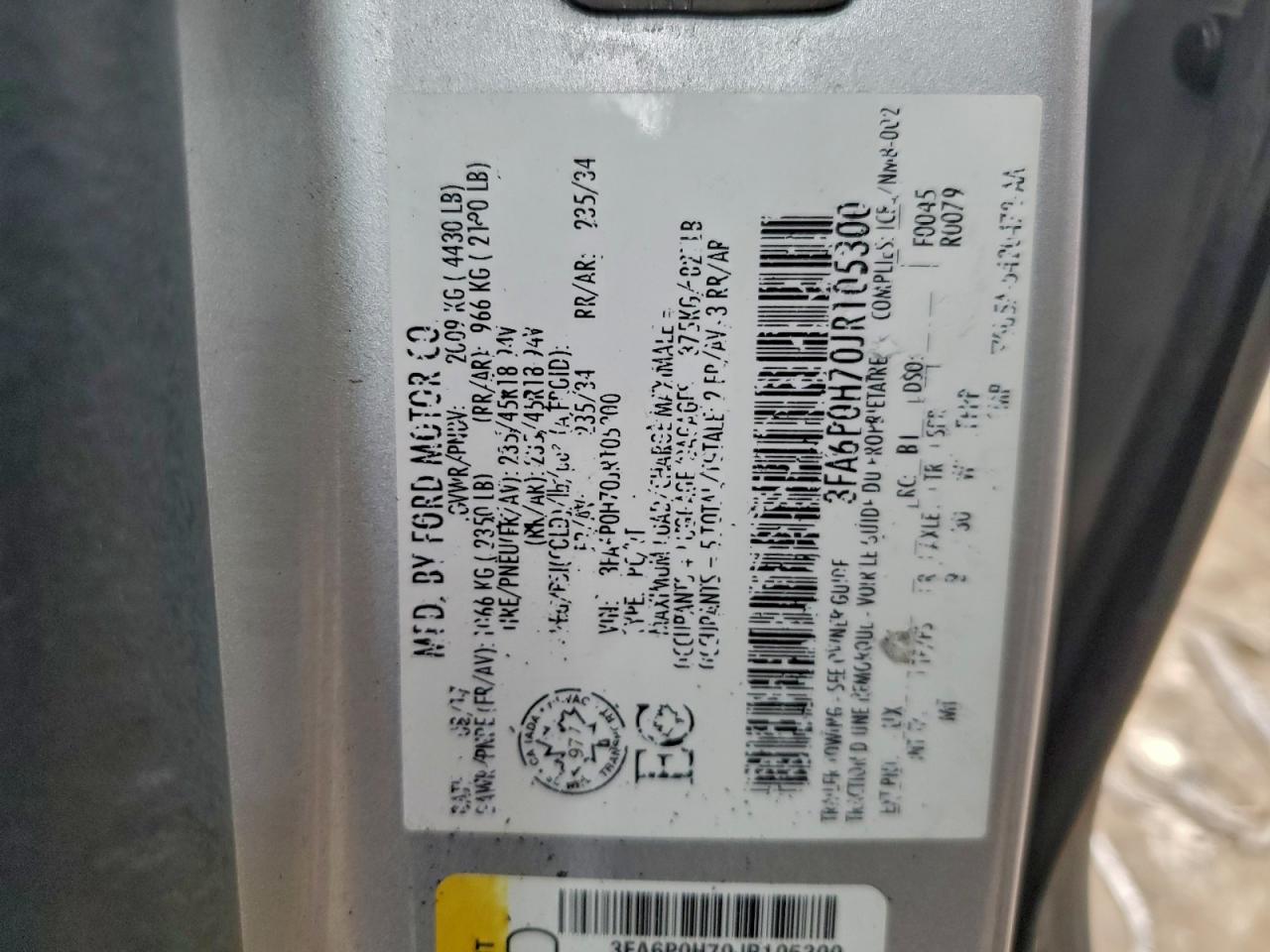 2018 FORD FUSION