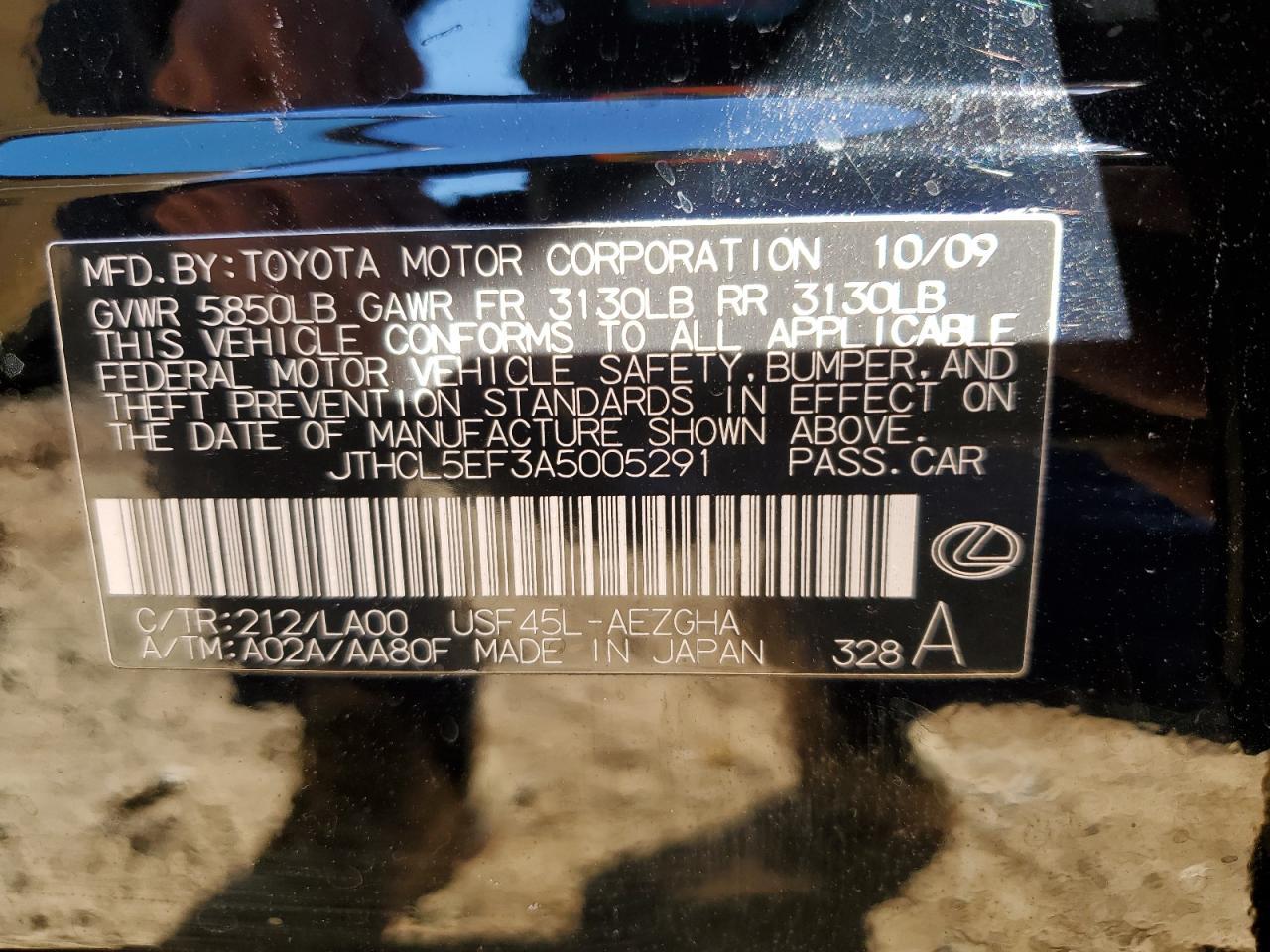 2010 LEXUS LS 460