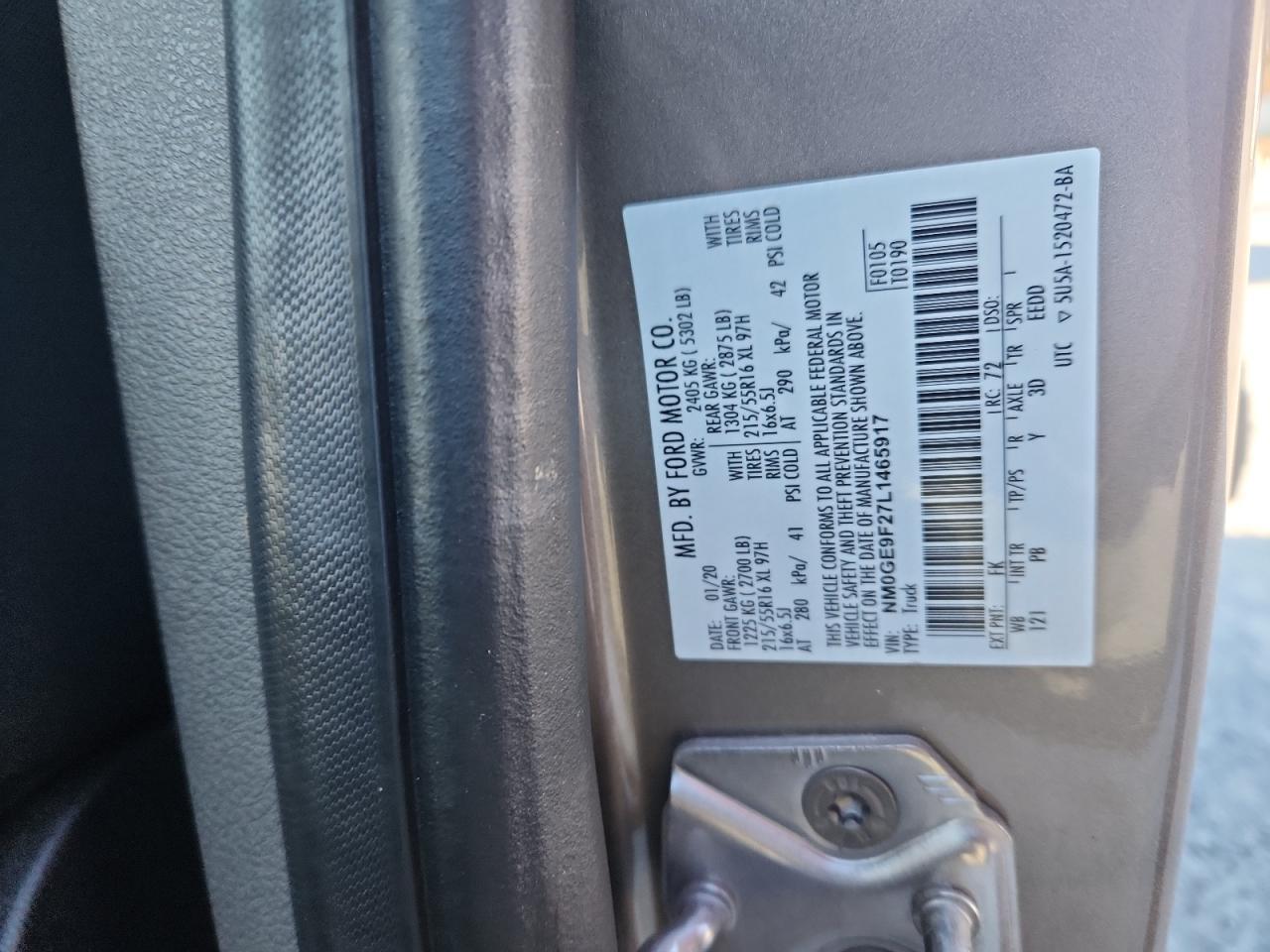 2020 FORD TRANSIT CONNECT