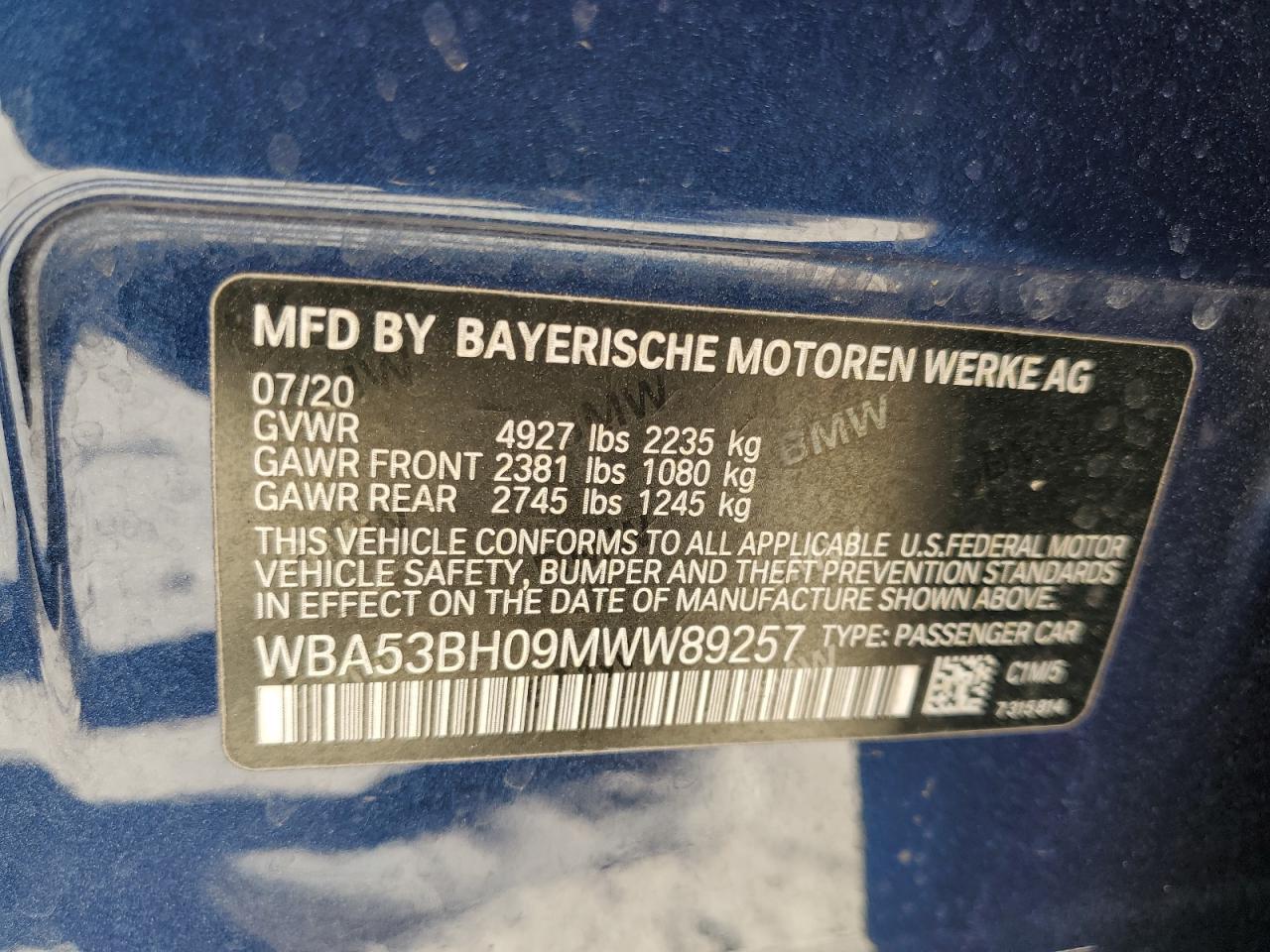 2021 BMW 5 series