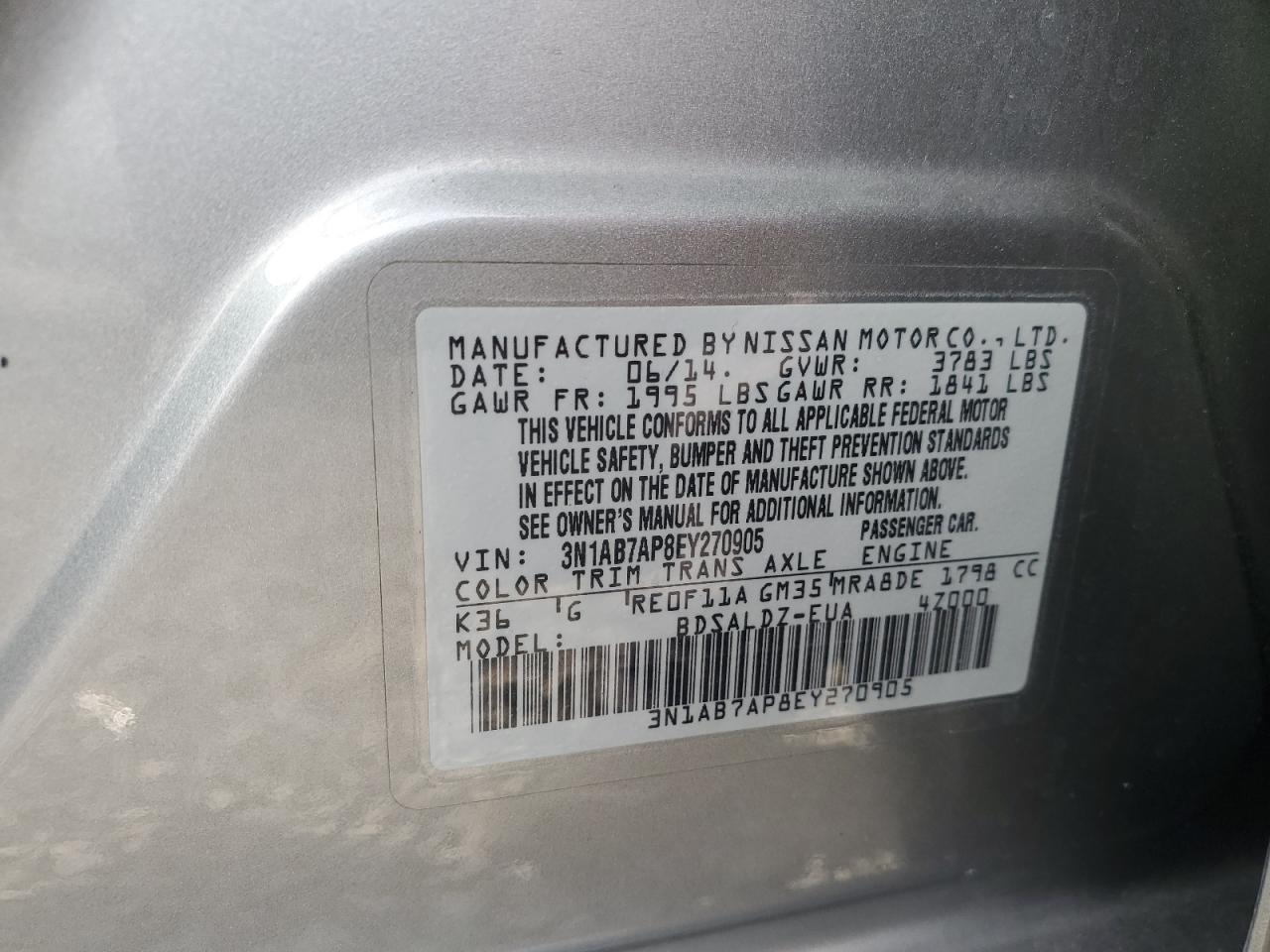 2014 NISSAN SENTRA