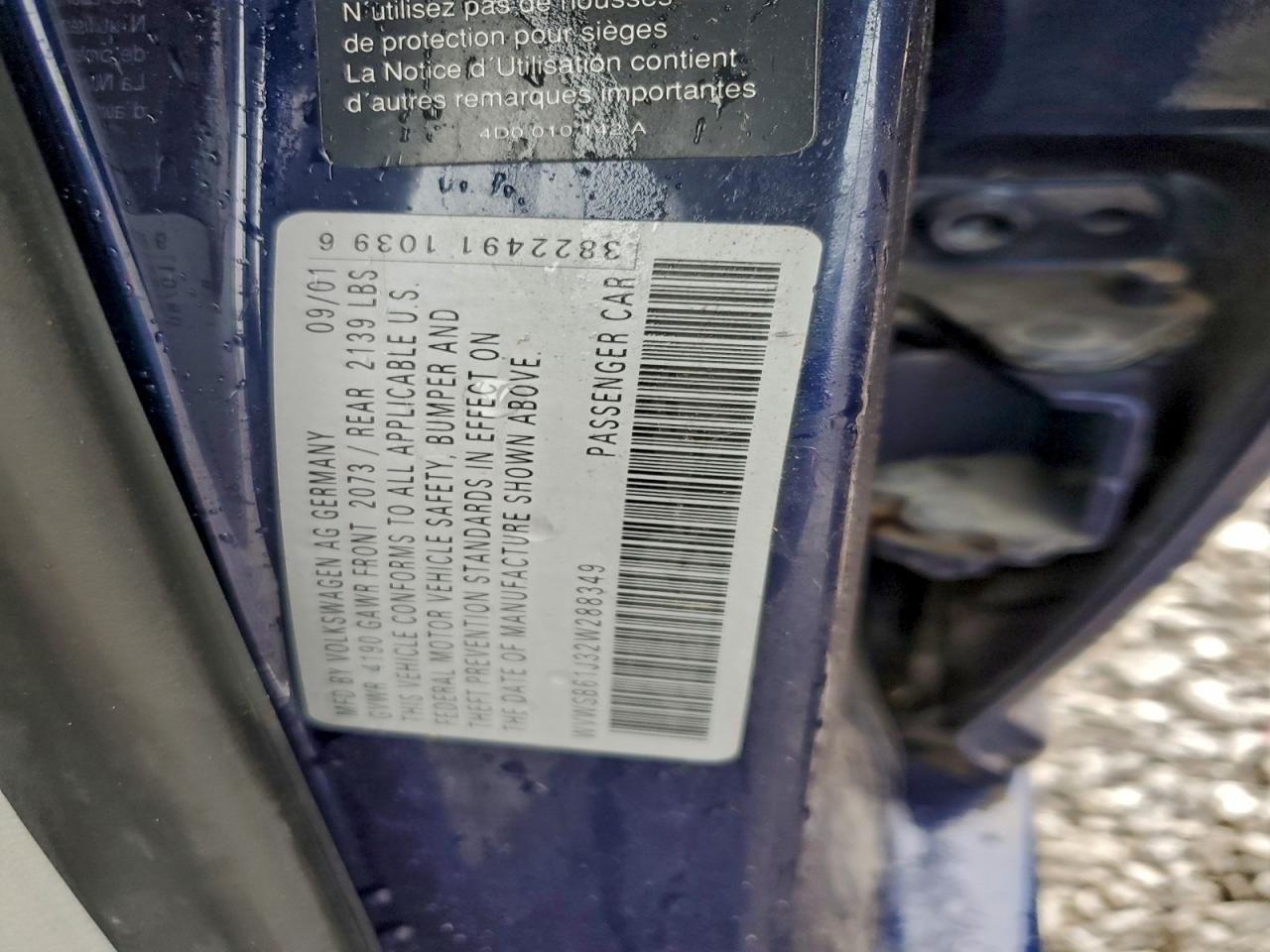 2002 VOLKSWAGEN JETTA