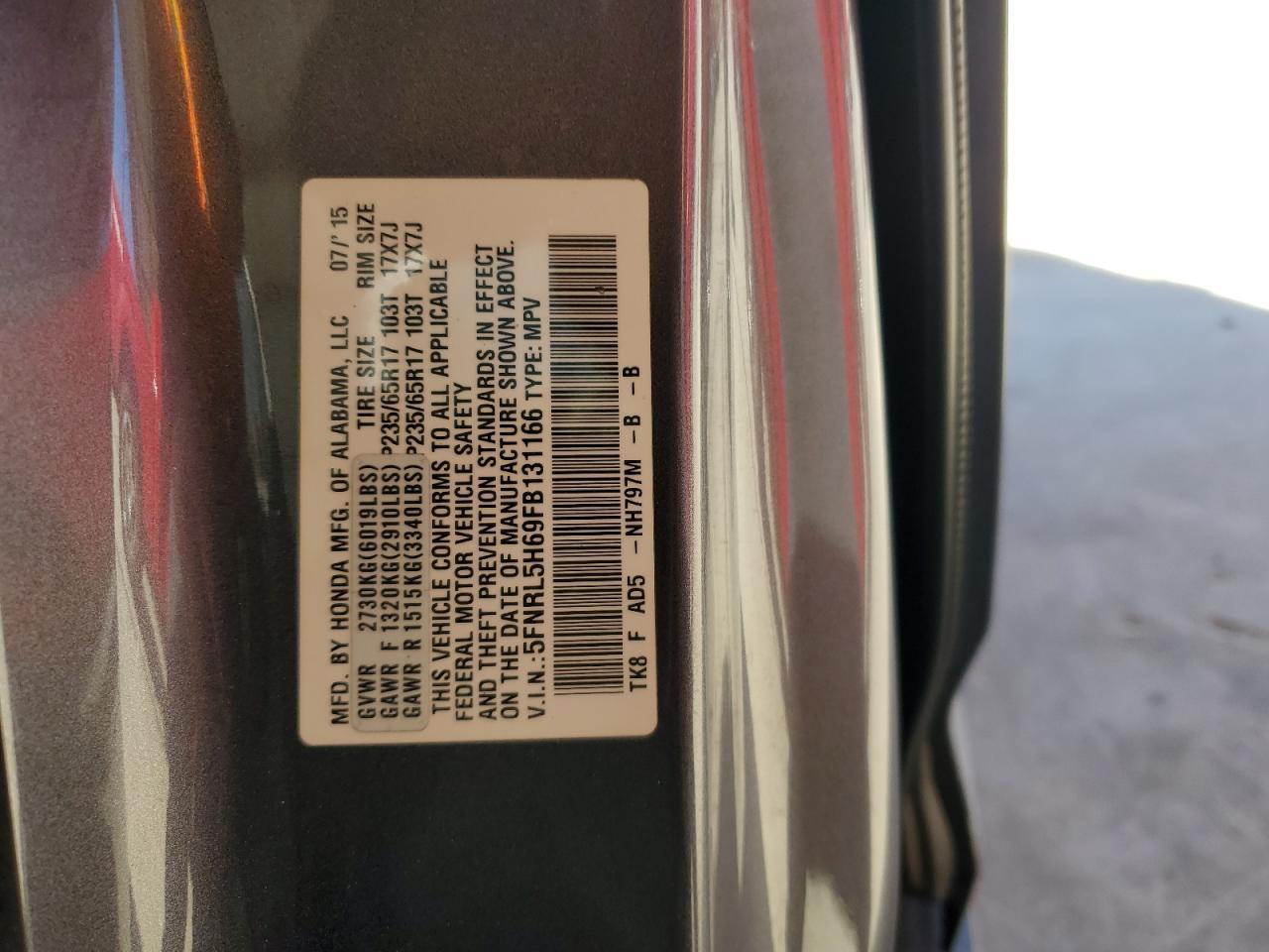 2015 HONDA ODYSSEY