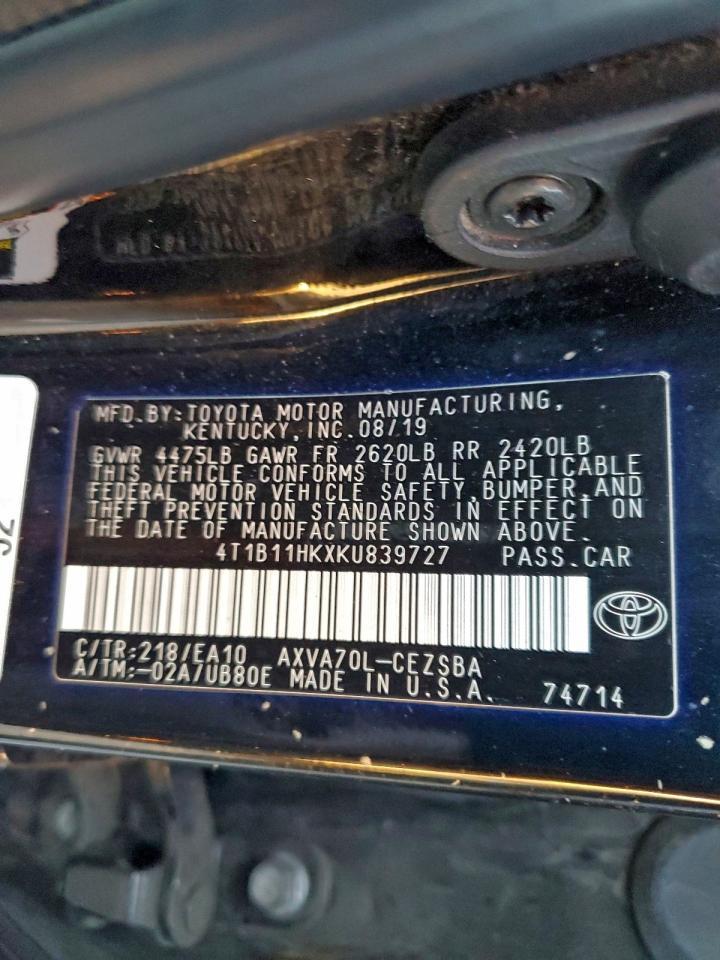 2019 TOYOTA CAMRY