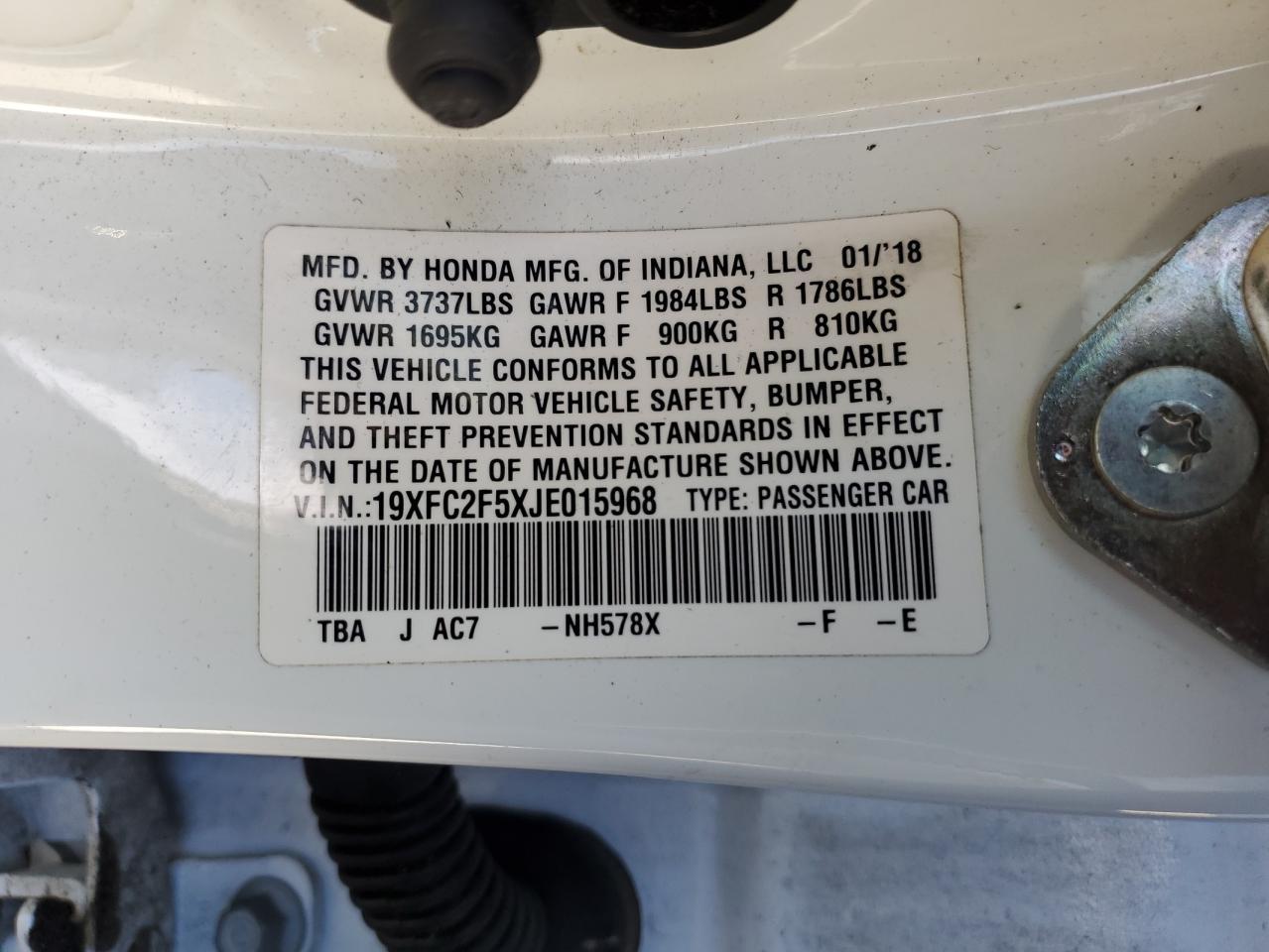 2018 HONDA CIVIC