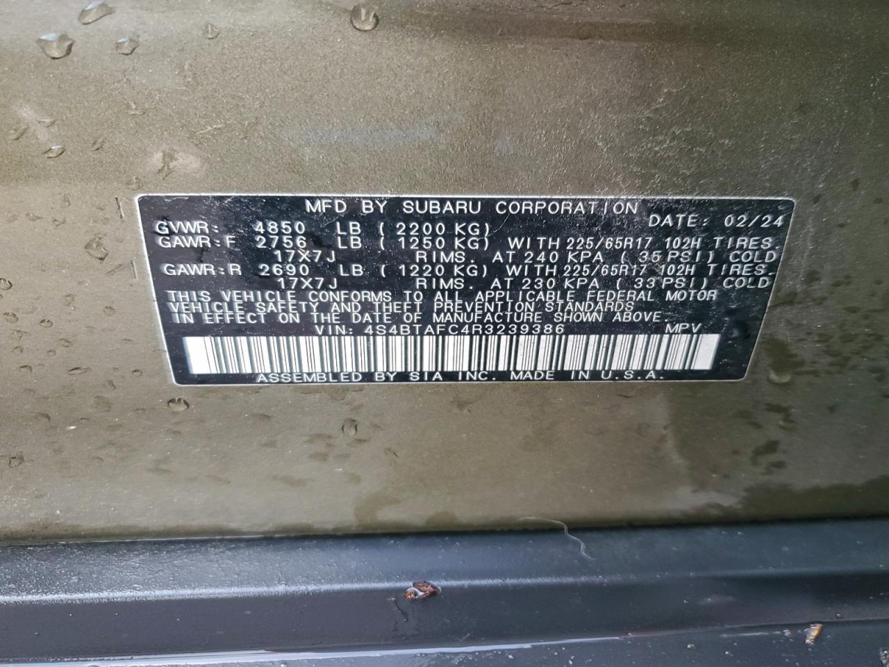 2024 SUBARU Outback