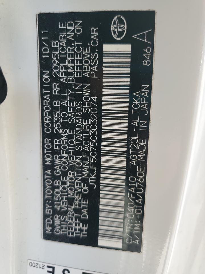 2012 TOYOTA SCION