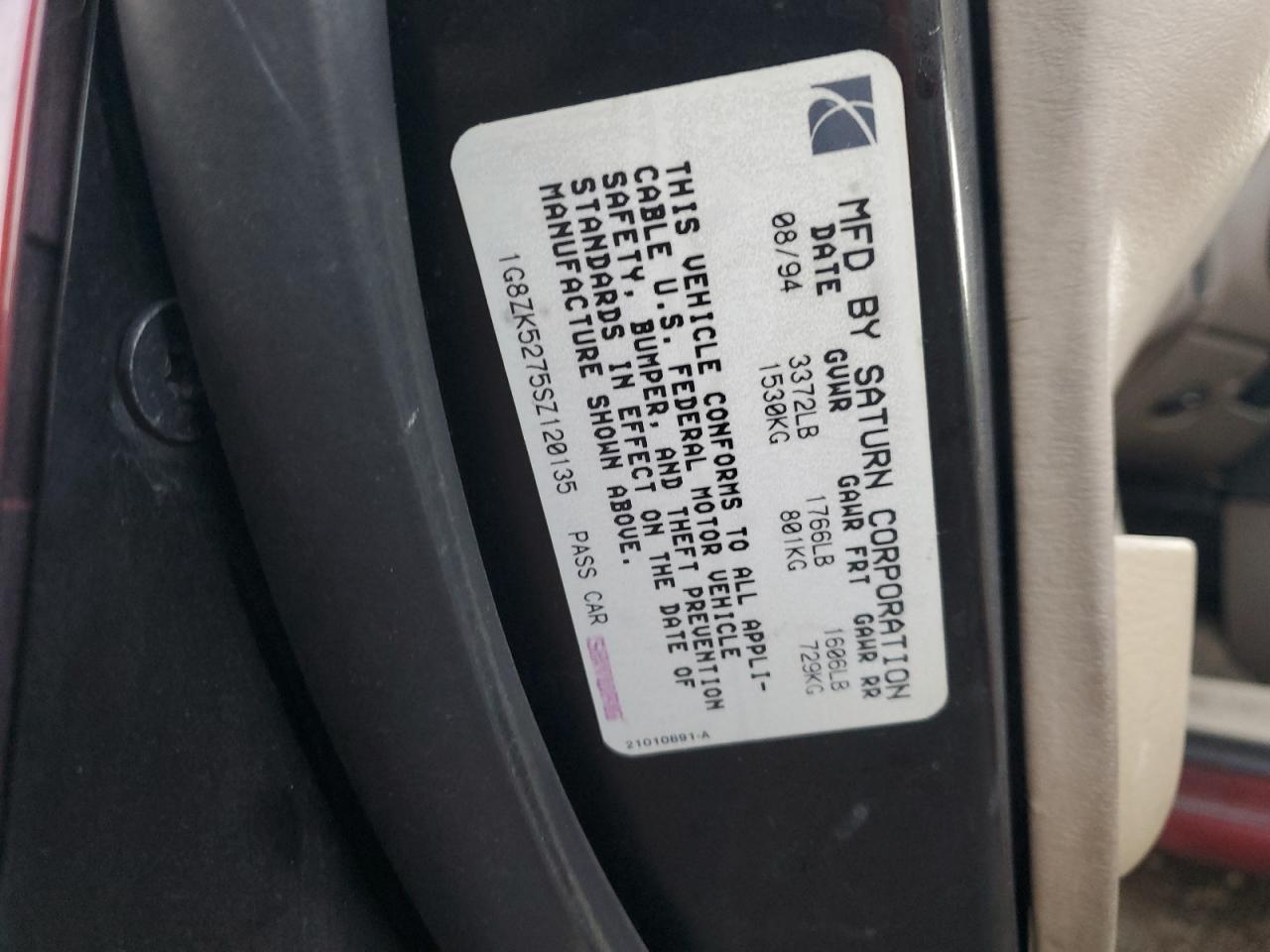 1995 SATURN Sl2