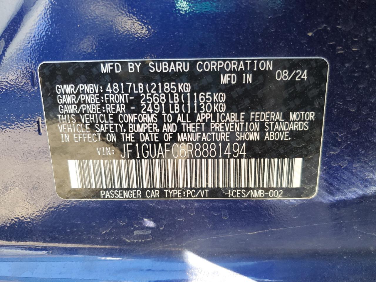2024 SUBARU IMPREZA
