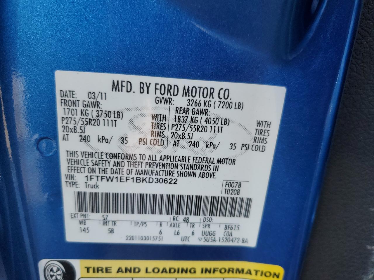 2011 FORD F-150