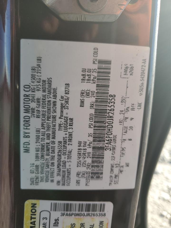2018 FORD FUSION
