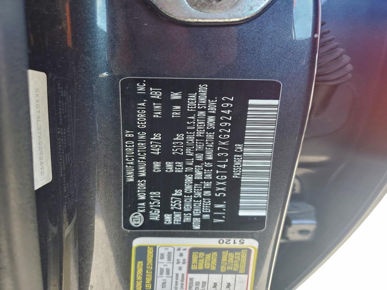 2019 KIA OPTIMA