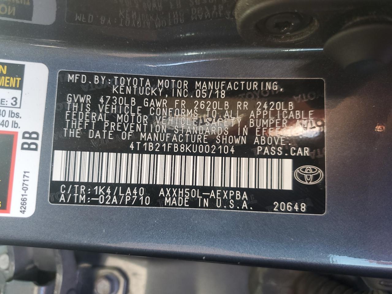 2019 TOYOTA Avalon