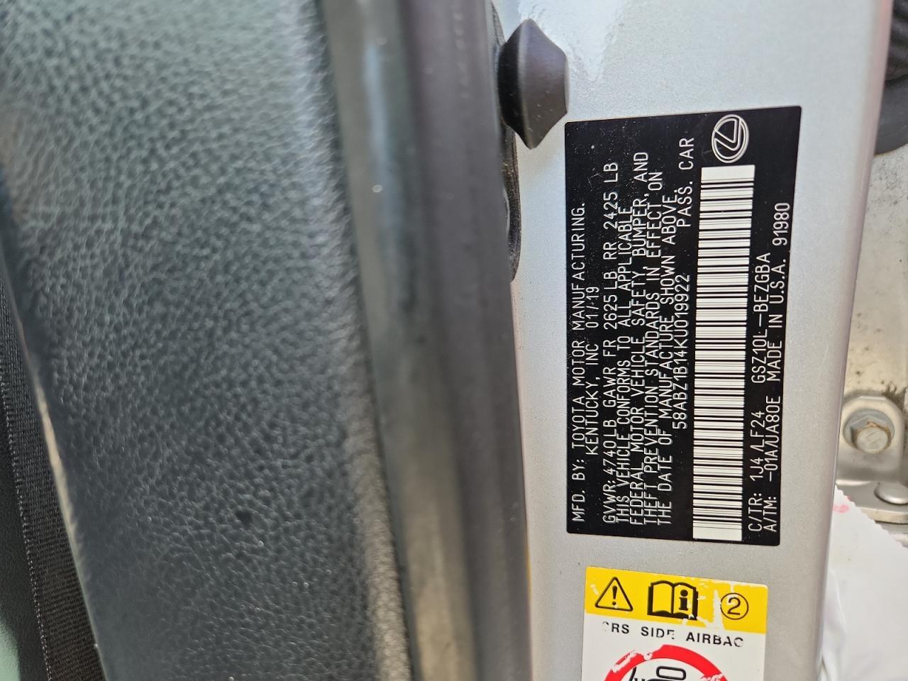 2019 LEXUS ES 350