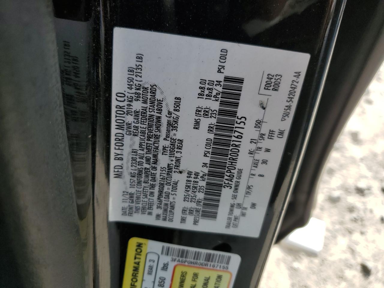 2013 FORD FUSION