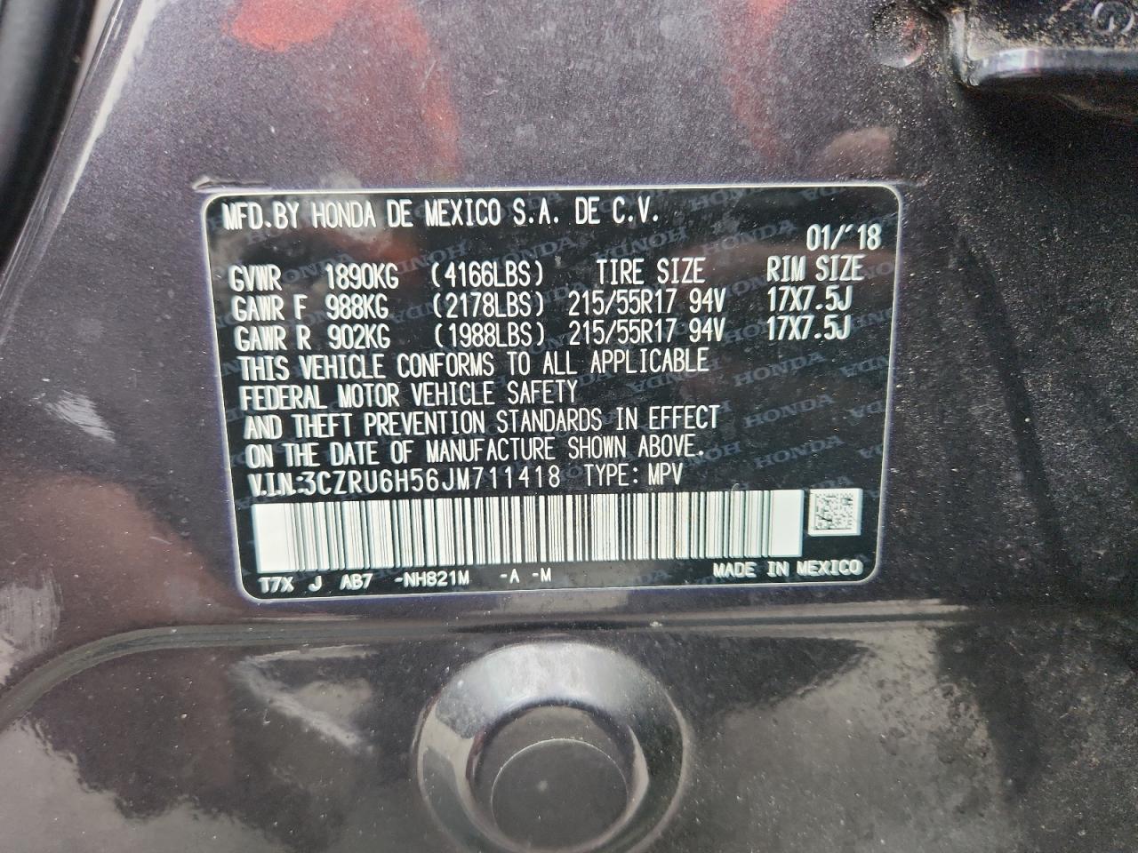 2018 HONDA HR-V