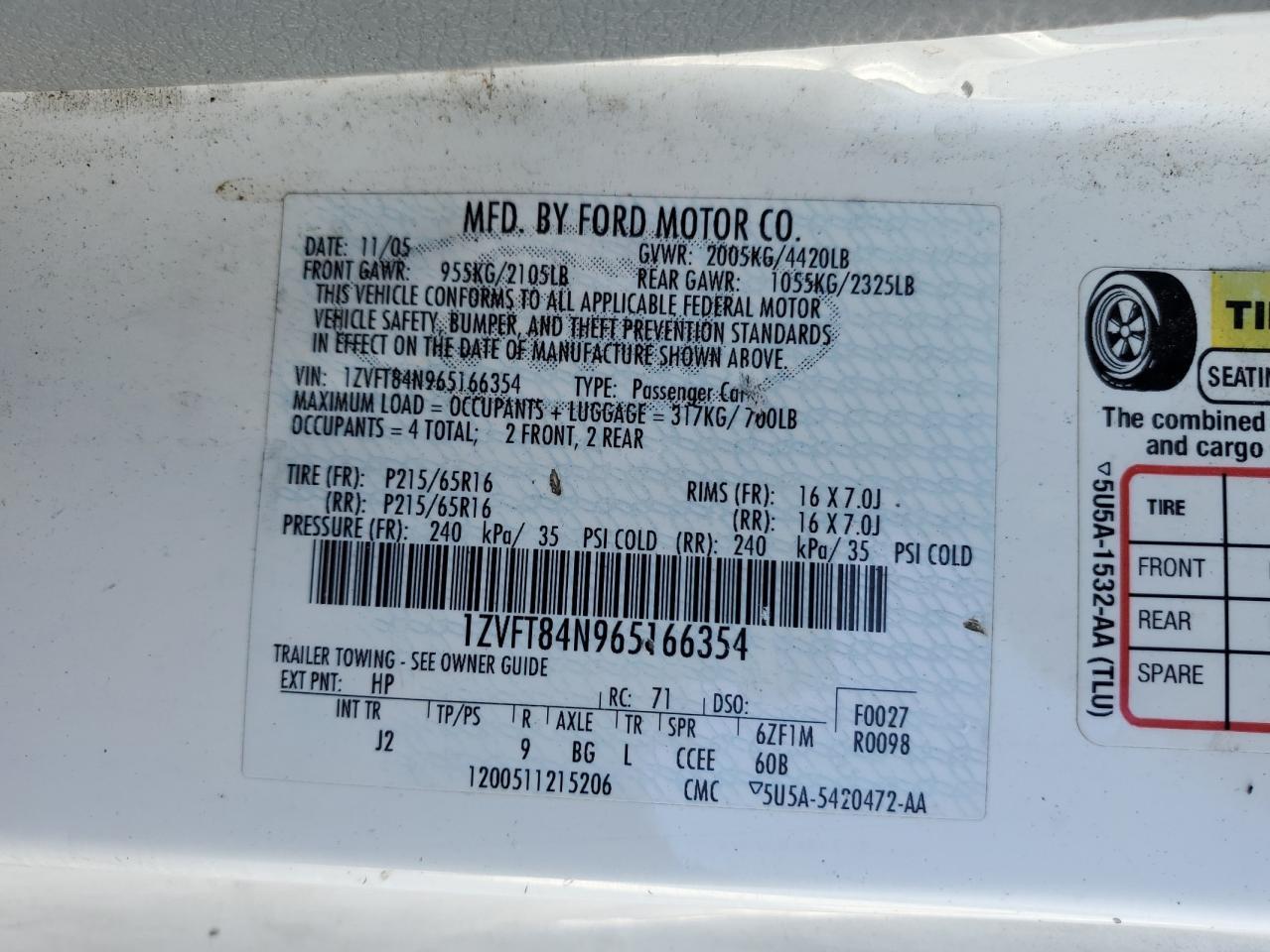 2006 FORD MUSTANG