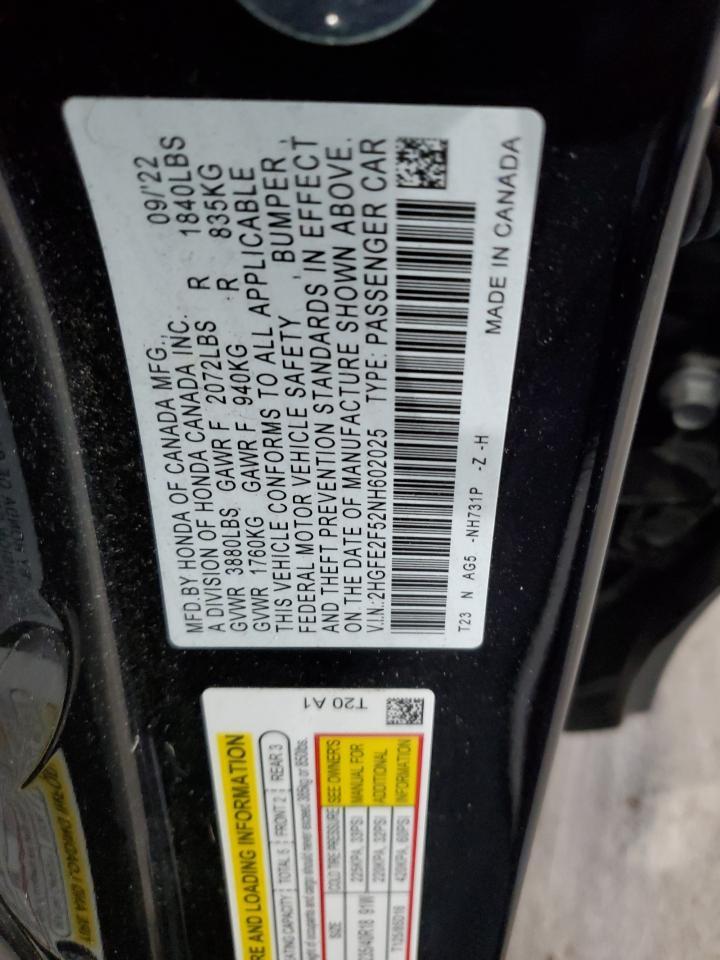 2022 HONDA CIVIC