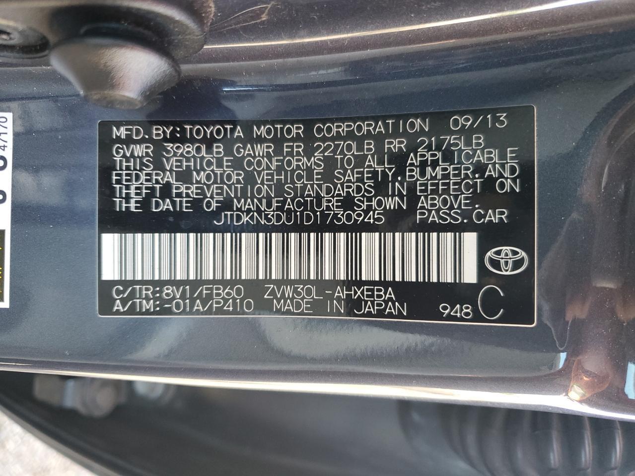 2013 TOYOTA PRIUS